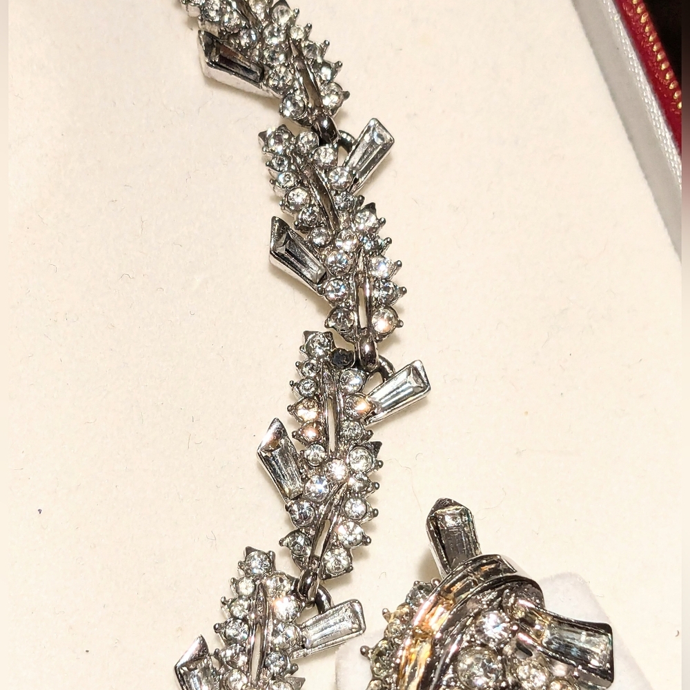 Vintage Marcel Boucher Parure - Necklace and Earrings Bridal Set - Picture 8 of 17